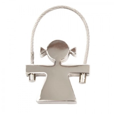 Llavero Metalico Niña Cuadrado