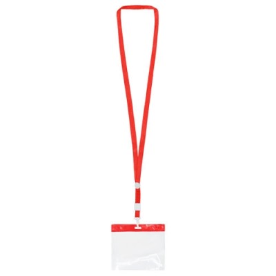 Lanyard Con Acreditacion Rojo