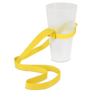Lanyard Portavasos Amarillo