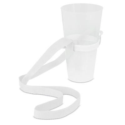 Lanyard Portavasos Blanco