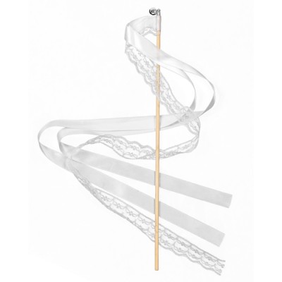 Varita Con Cintas Blanco