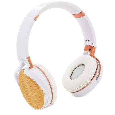 Auriculares De Bambú Blanco